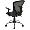 Emma and Oliver Mid-Back Mesh Swivel Task Office Chair with Chrome Base and Arms